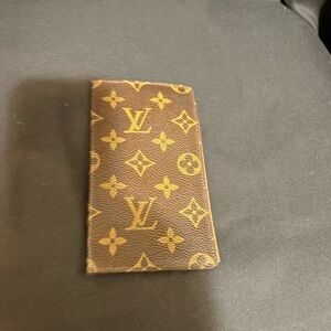 Louis Vuitton Brown and Gold Monogram Bank Book Holder